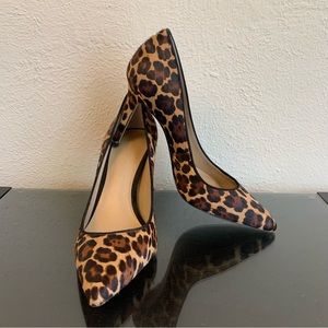 Ann Taylor Mila Leopard Print Haircalf Pumps